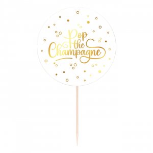 Partypicks Pop the Champagne - Hvit - 25-pakning Partypicks Pop the Champagne - Hvit - 25-pakning
