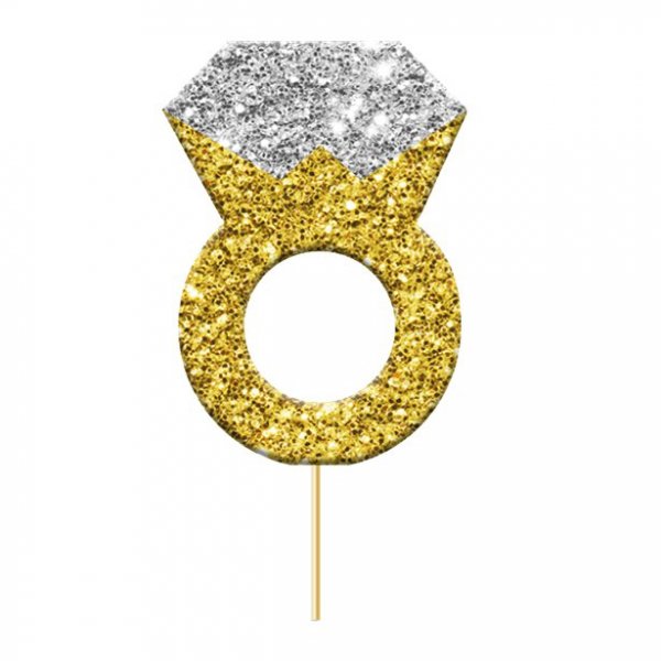Kakespenner - Ringer - Gullglitter - 12-pakning Kakespenner - Ringer - Gullglitter - 12-pakning