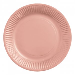 Papirtallerkener - Roségull 18 cm - 8-pakning Papirtallerkener - Roségull 18 cm - 8-pakning