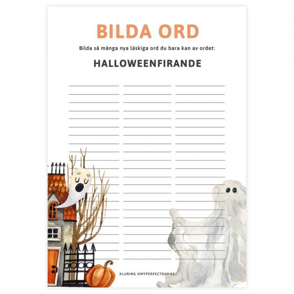 Dann nye ord - Halloween