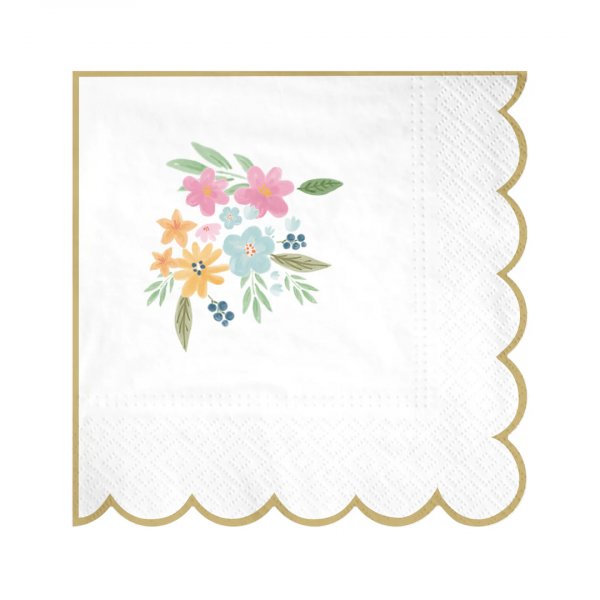 Servietter - Ville blomster - 10-pakning Servietter - Ville blomster - 10-pakning