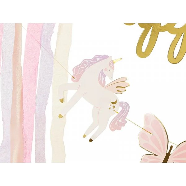 Girlander - Gratulerer med dagen - Enhjørninger Girlander - Gratulerer med dagen - Enhjørninger
