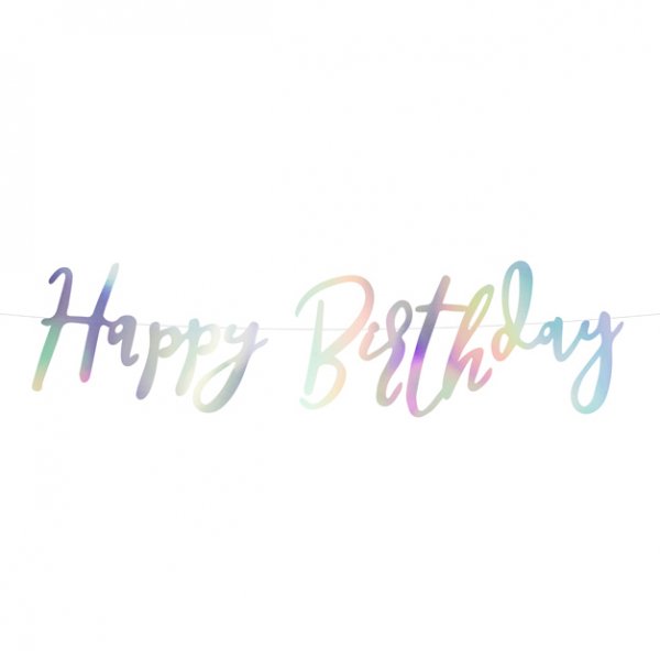 Backdrop - Happy Birthday - Iridescent