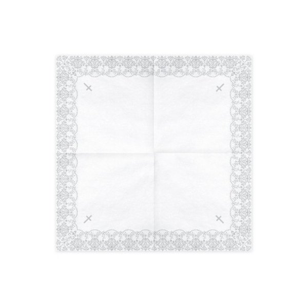 Elegante servietter med s�lvkors