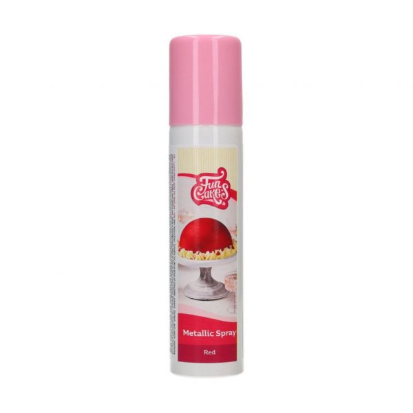 Spiselig spray - FunCakes - Metallisk rød - 100 ml Spiselig spray - FunCakes - Metallisk rød - 100 ml