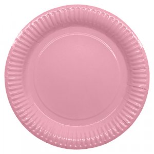 Papirtallerkener - Lys rosa - 8-pakning