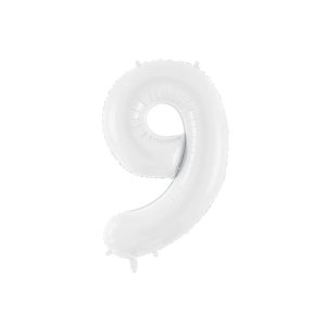 Tallballonger - Hvite - 86 cm - Tall: 9 Tallballonger - Hvite - 86 cm - Tall: 9