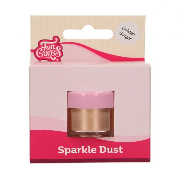 FunCakes Pulverfarge R�d Gull Skimrende (Sparkle Dust Gyllen Ginger) 3,5 g