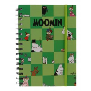 Wire-o notatbok A5 - FSC Rutete Grønn Mummi Wire-o notatbok A5 - FSC Rutete Grønn Mummi