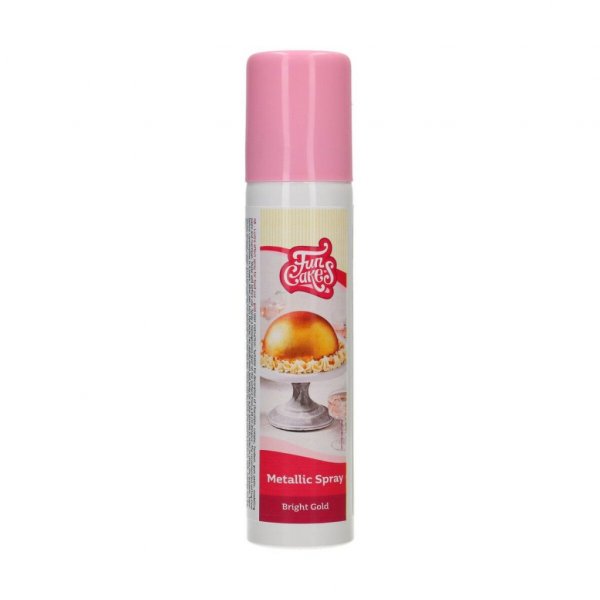 Spiselig spray - FunCakes - Metallisk lysgull - 100 ml Spiselig spray - FunCakes - Metallisk lysgull - 100 ml
