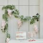 Blomsterkirlande - Bl�regn - Rosa/Gr�nn
