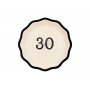Papptallerkener - "Hello 30" - Svart/Hvit - 18 cm - 6-pakning