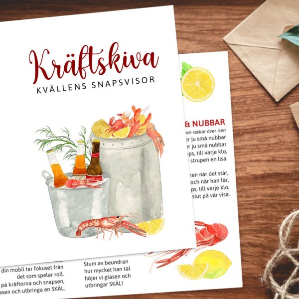 Krabbehefte - Snapsvers - 6-pakning