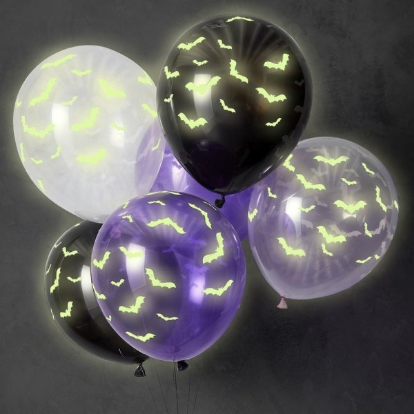 Lysende ballonger - Let's get Batty - 6-pakning Lysende ballonger - Let's get Batty - 6-pakning