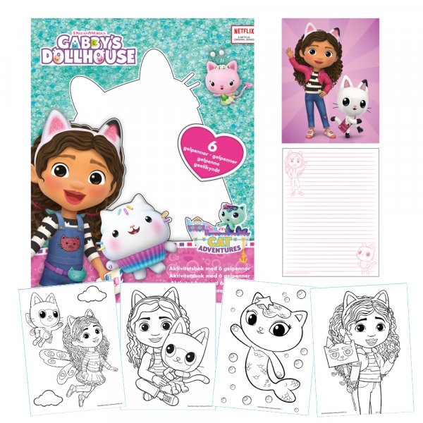 Gabbys dukkehus - Aktivitetsbok med gelpenner Gabbys dukkehus - Aktivitetsbok med gelpenner