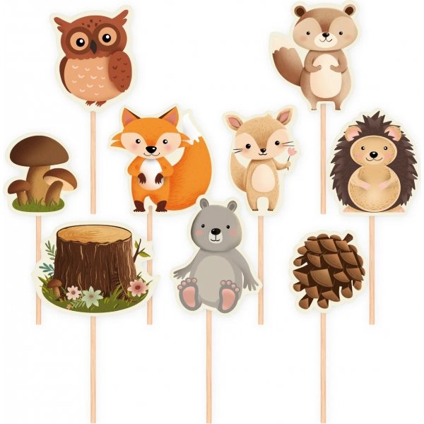 Kakepinner - Skogens venner - 9-pakning Kakepinner - Skogens venner - 9-pakning