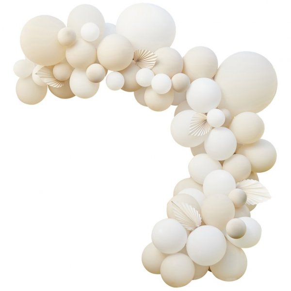 Ballongbue med fjær - Hvit/Naturfarget Ballongbue med fjær - Hvit/Naturfarget