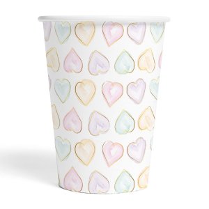 Pappkrus - Akvarellhjerter - 210 ml - 8-pakning Pappkrus - Akvarellhjerter - 210 ml - 8-pakning