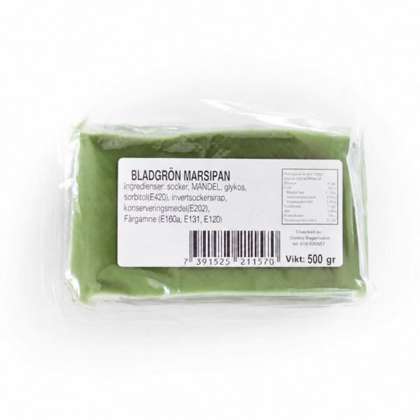 Marsipanblad Grønt - 500g - Örebro Bakeriprodukter Marsipanblad Grønt - 500g - Örebro Bakeriprodukter