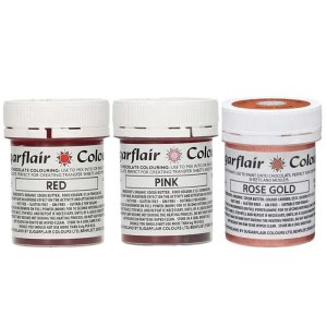 Sugarflair Chocolate Colors 3 rosa nyanser 3 x 35g