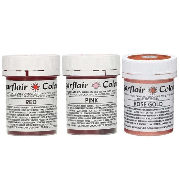 Sugarflair Chocolate Colors 3 rosa nyanser 3 x 35g Sugarflair Chocolate Colors 3 rosa nyanser 3 x 35g
