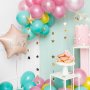 Folieballong  Happy Birthday  Rosa/Iridescent
