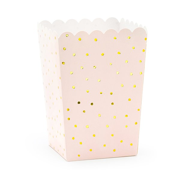 Popcornbokser - Dotty - Lys rosa - 6-pakning Popcornbokser - Dotty - Lys rosa - 6-pakning
