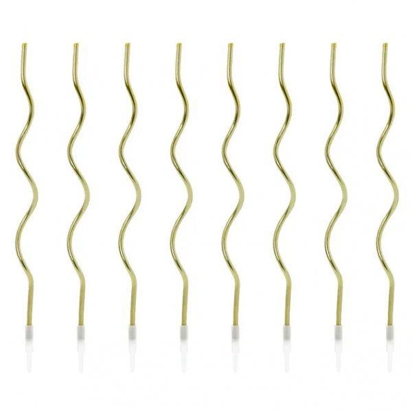 Kakelys - Swirl - Gull Metallic - 8-pakning Kakelys - Swirl - Gull Metallic - 8-pakning