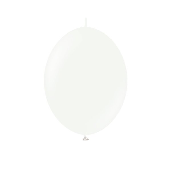 Lateksballonger - K-Link - Hvite - 30 cm - 50-pakning Lateksballonger - K-Link - Hvite - 30 cm - 50-pakning