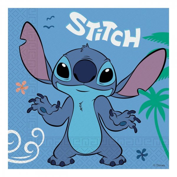 Servietter - Stitch & Angel - Blå - 20-pakning Servietter - Stitch & Angel - Blå - 20-pakning