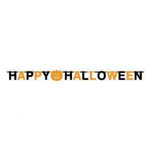 Bokstavgirlander - God Halloween - Svart/Oransje - 2m Bokstavgirlander - God Halloween - Svart/Oransje - 2m
