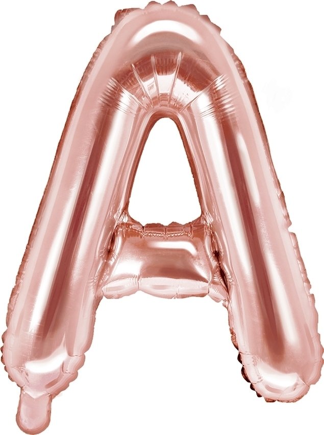 Bokstavballonger – Roségull – 35 cm – Bokstav: A – Bokstavballonger, Ballonger