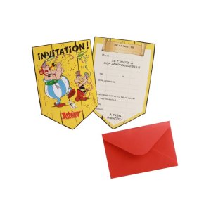 Invitasjonskort - Asterix - 8 stk