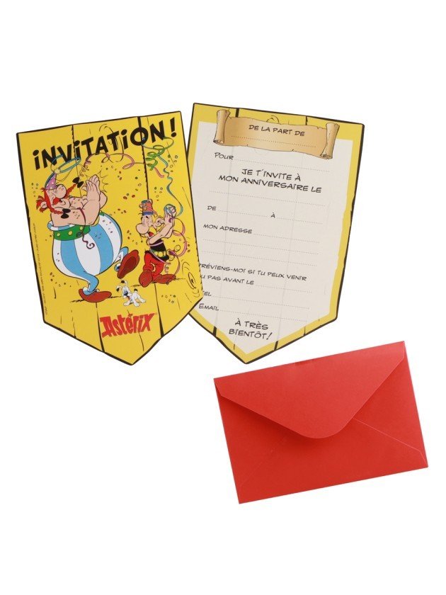 Invitasjonskort – Asterix – 8 stk – Festinvitasjoner, Invitasjonskort