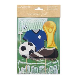 Kaketopper - Fotball - Scrapcooking - 5 stk Kaketopper - Fotball - Scrapcooking - 5 stk