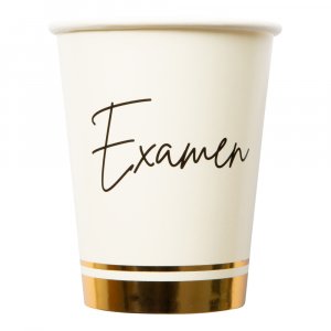 Papirkopper - Avslutningsfest - Hvit/Gull