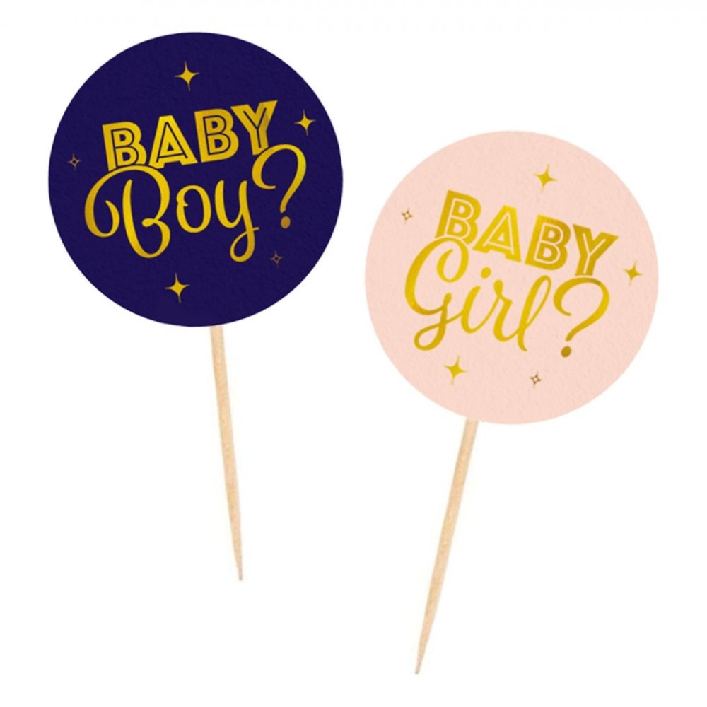 Klistremerker – Enhjørning – Stor – 2-pakning – Dekorasjoner til kjønnsavsløring, Kjønnsavsløring, Baby Shower