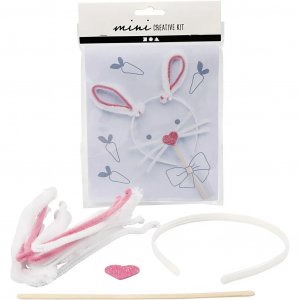 Hndverkssett - Diadem med kaninrer