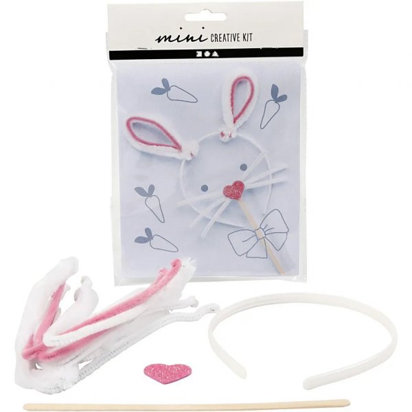 Håndverkssett - Diadem med kaninører Håndverkssett - Diadem med kaninører