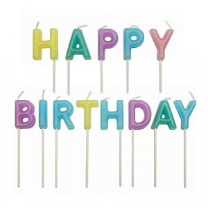 Kakelys - Gratulerer med dagen - Pastellmiks Kakelys - Gratulerer med dagen - Pastellmiks