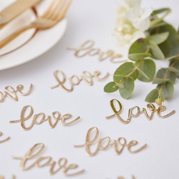 Konfetti - Love - Gold Wedding
