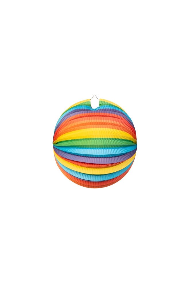Lanterne – Papir – Regnbue – 25 cm – Lamper og lykter til bryllup, Bryllupsdekorasjoner