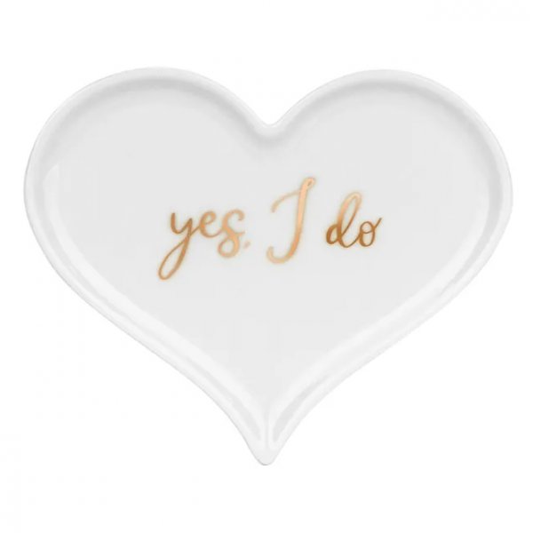 Porselenstallerken - Hjerte - Ja, det gj�r jeg