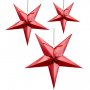 Hengende stjerne - Rd - Strrelse: 30 cm