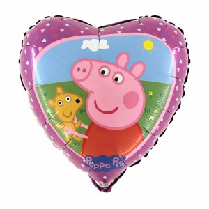 Folieballong - Greta Gris og Teddy - 46 cm Folieballong - Greta Gris og Teddy - 46 cm