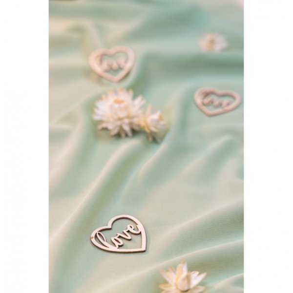 Trekonfetti - Store hjerter - Kjærlighet - Ca. 24 stk. Trekonfetti - Store hjerter - Kjærlighet - Ca. 24 stk.