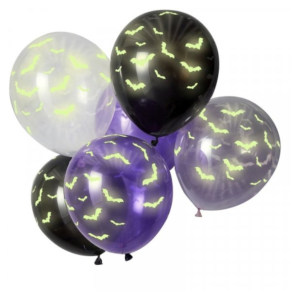 Lysende ballonger - Let's get Batty - 6-pakning Lysende ballonger - Let's get Batty - 6-pakning