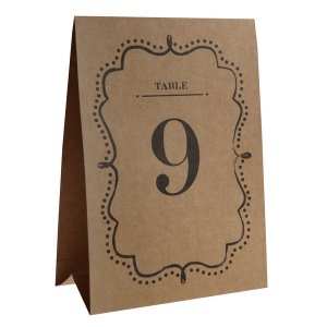 Bordnummerering - Vintage Kraft - 10 stk