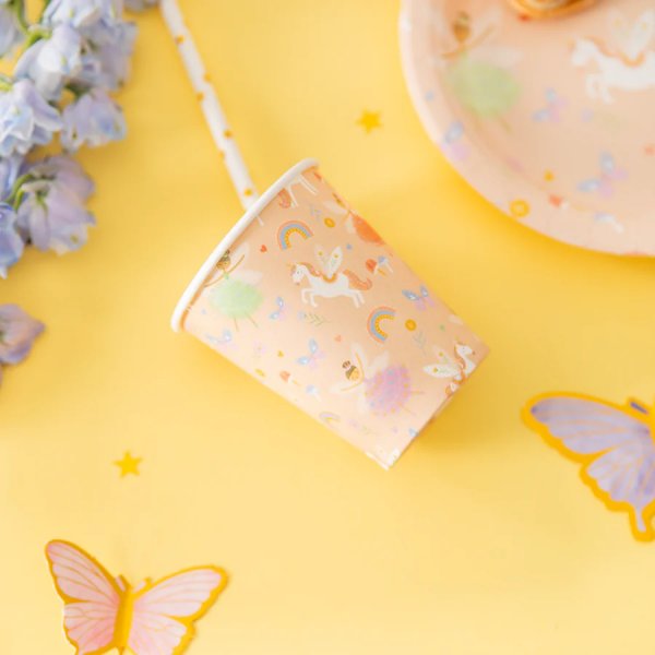 Papirtallerkener - Enhjrninger og Prinsesser - 18 cm diameter - 6-pakning