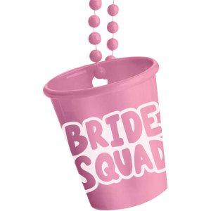 Shotglass med halskjede - Bride Squad - Rosa Shotglass med halskjede - Bride Squad - Rosa